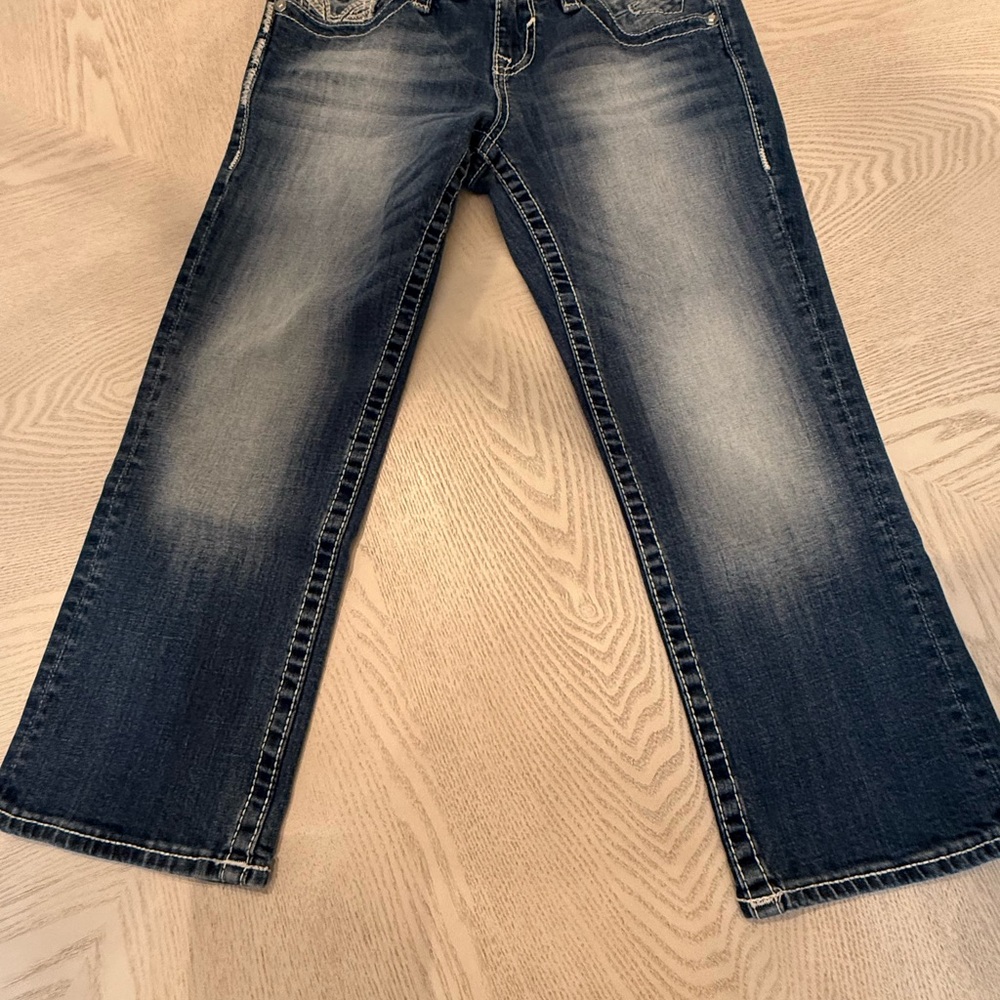 Vigoss women’s  Faded Blue Bootcut Jean capris